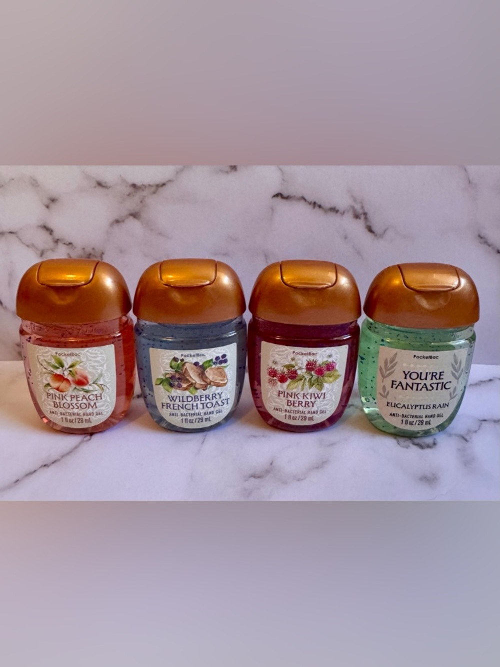Bath & Body Works PocketBac Antibacterial Hand Gel 4 different scents Brand New